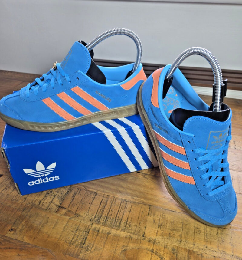 adidas Originals Hamburg W Shoes - Sky Rush/Semi Coral - UK 5