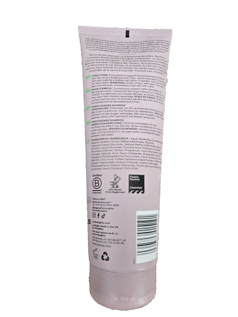 4 x Noughty Get Set, Grow Thickening Shampoo 250ml