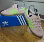 adidas Originals Hamburg W Unisex Shoes Clear Pink Green - Size UK 4