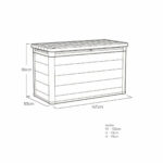 Keter Rosewood 870 Litre (230 Gallon) Deck Box with Divider