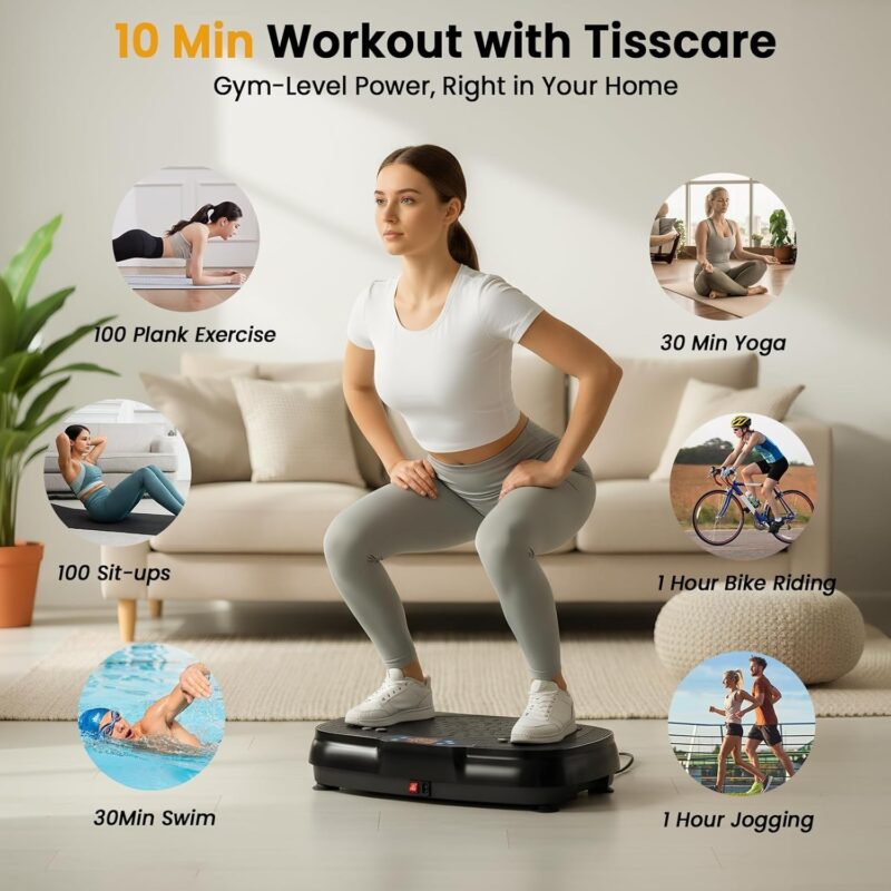 Vibration Plate Exercise Machine for Weight Loss, Lymphatic Drainage, Home Gym