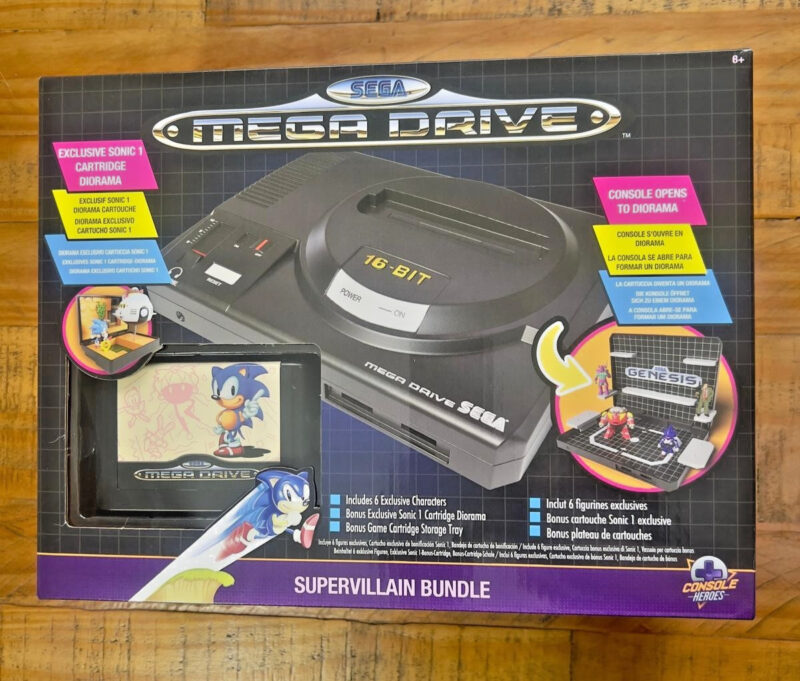 Sega Mega Drive Sonic The Hedgehog Console Diorama - Supervillain Bundle