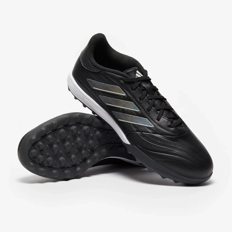 adidas Copa Pure 2 League Black Grey Football Astro Real Lea adidas Copa Pure 2 League Black Grey Football Astro Real Leather Trainers UK 8