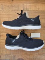 Skechers Slip Ons Trainer Women's Swift Fit Hands Free Memory Foam - Black - UK 6