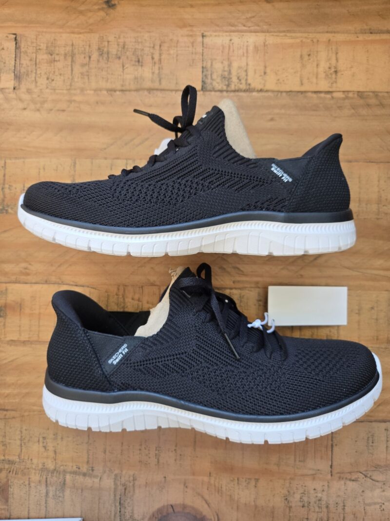 Skechers Slip Ons Trainer Women's Swift Fit Hands Free Memory Foam - Black - UK 6