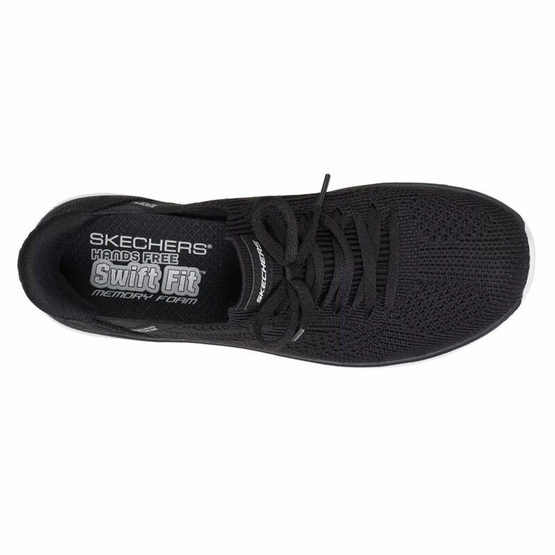 Skechers Slip Ons Trainer Women's Swift Fit Hands Free Memory Foam - Black - UK 6