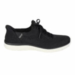 Skechers Slip Ons Trainer Women's Swift Fit Hands Free Memory Foam - Black - UK 6