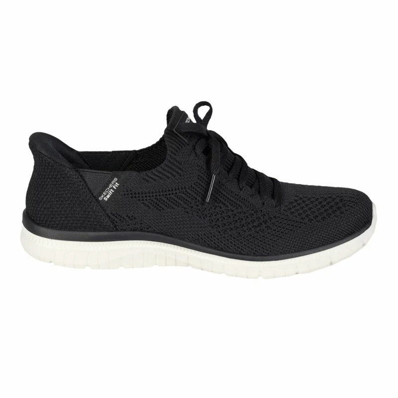 Skechers Slip Ons Trainer Women's Swift Fit Hands Free Memory Foam - Black - UK 6