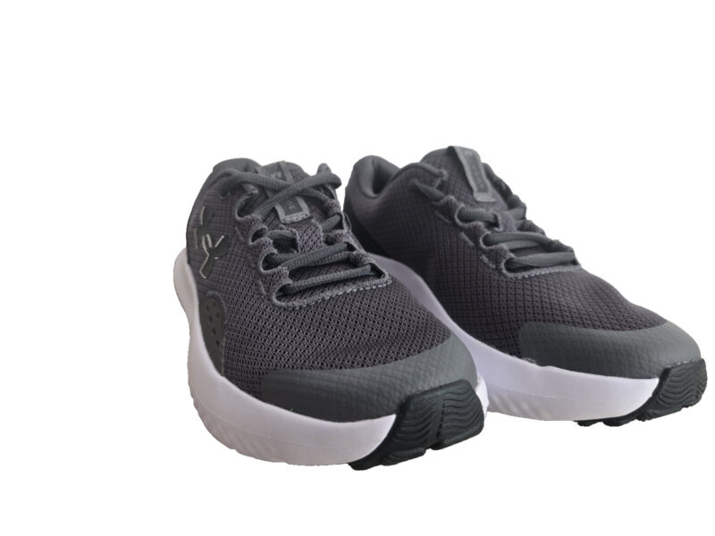 Under Armour Charged Surge 4 juniors UK 3 Grey Mesh Running Sports Trainers